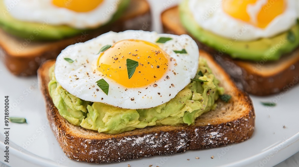 Avocado Toast with Fried Egg Herbs and Spices Avocado Toast with Fried Egg Herbs and Spices