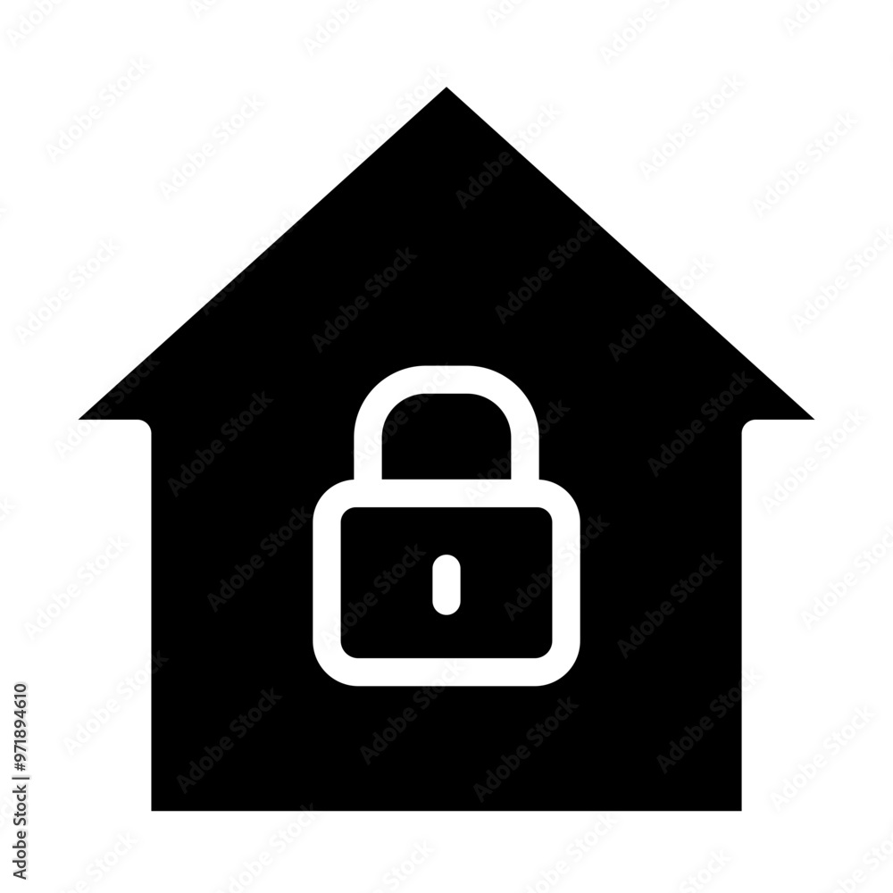 home protection, house with padlock icon home protection, house with padlock icon