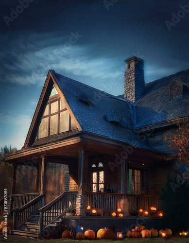 old house in the night