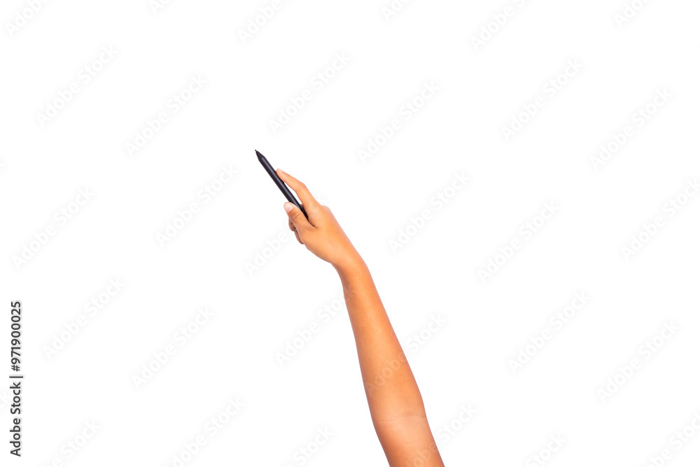 Hand holding a pen isolated on white background. Hand holding a pen isolated on white background.