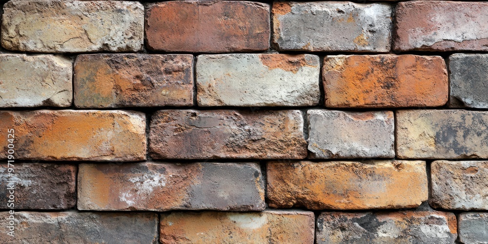Weathered Brick Wall with Irregular Texture Weathered Brick Wall with Irregular Texture