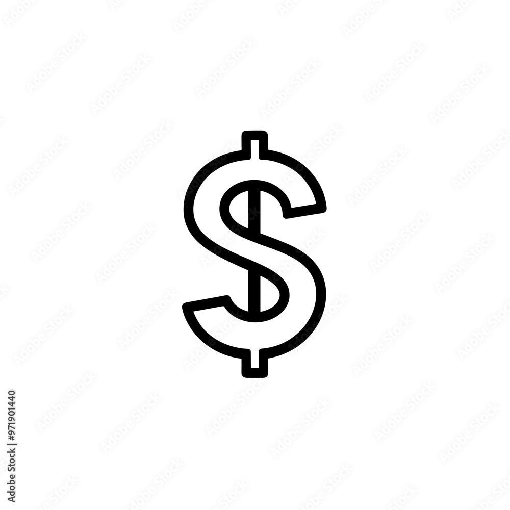 A simple dollar sign icon illustrates the concept of monetary value and finance, ideal for use in presentations, websites, and financial materials A simple dollar sign icon illustrates the concept of monetary value and finance, ideal for use in presentations, websites, and financial materials