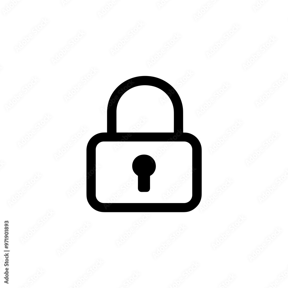 This black padlock icon symbolizes security and safety, often used to signify protected information in digital platforms and communication This black padlock icon symbolizes security and safety, often used to signify protected information in digital platforms and communication