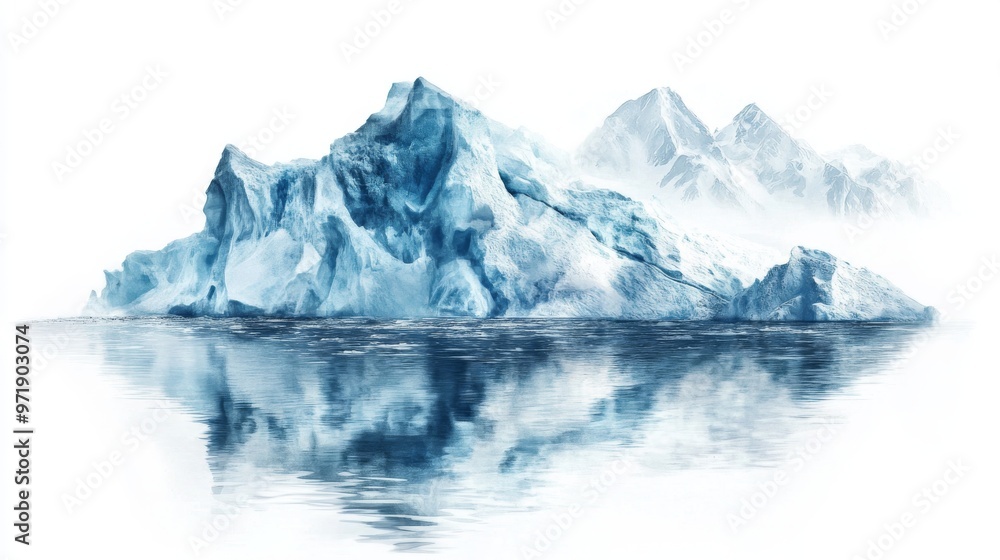 custom made wallpaper toronto digitalClimate Crisis Art: Melting Polar Ice Caps Illustration on White Background with Campaign Space for Global Warming Awareness Campaigns