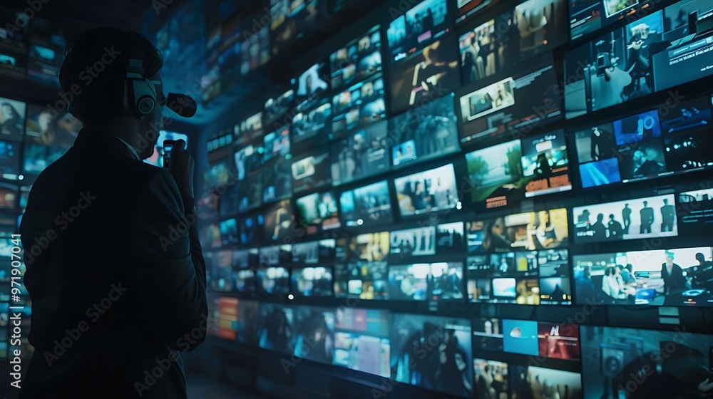 playing a video wall with multimedia images. playing a video wall with multimedia images.