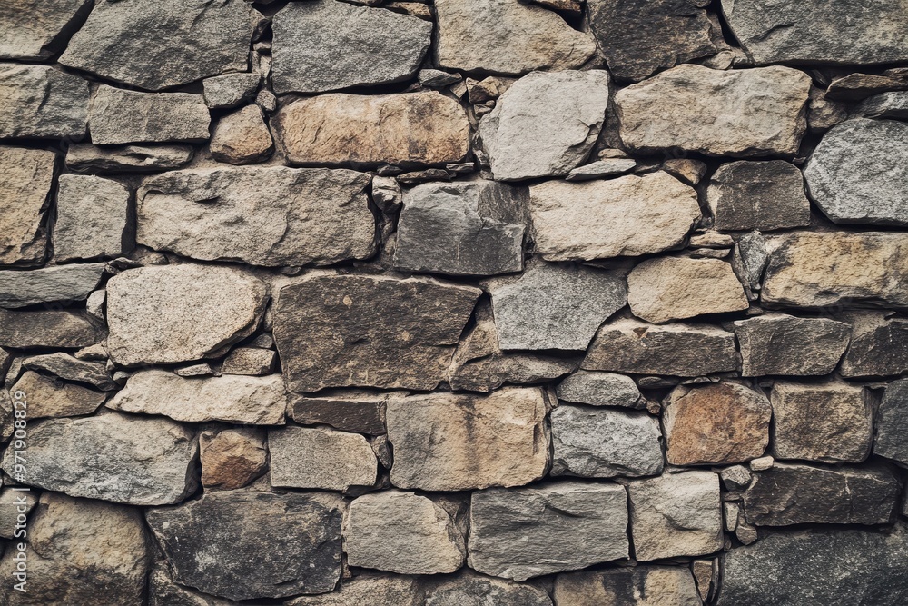 Rough Stone Wall with Irregularly Shaped Stones Rough Stone Wall with Irregularly Shaped Stones