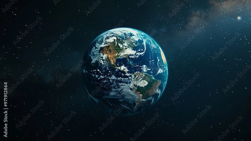 Planet earth globe view from space showing. Planet earth globe view from space showing.