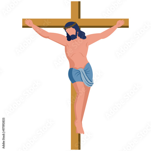 illustration of jesus christ being crucified