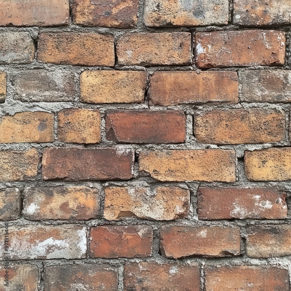 Weathered Brick Wall with Mortar Weathered Brick Wall with Mortar