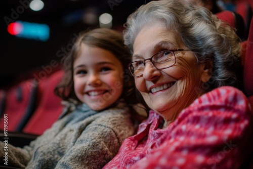 Grandma and grandchild go to the cinema