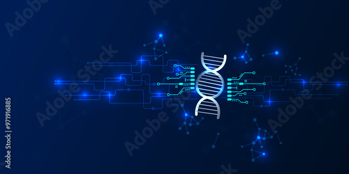 Biotechnology concept, research, development, innovation, advancing smart solutions from digital technology.