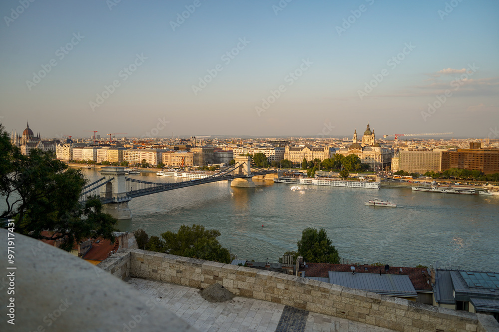 Obraz premium panoramic view of budapest and the Danube iver from Budavàr Castle