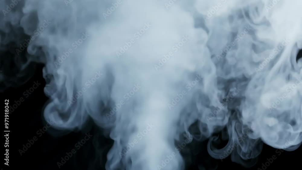 Animation of abstract swirling white smoke on black background. Mystic effect for Halloween. Smoking cigarette, stop smoking campaign Animation of abstract swirling white smoke on black background. Mystic effect for Halloween. Smoking cigarette, stop smoking campaign