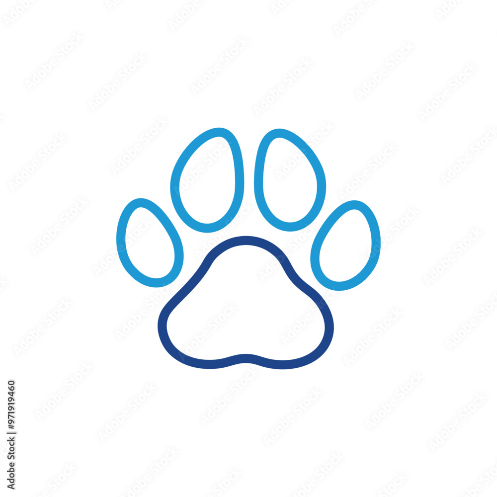 Paw Print icon vector illustration Paw Print icon vector illustration