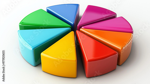 A pie chart with colorful s...