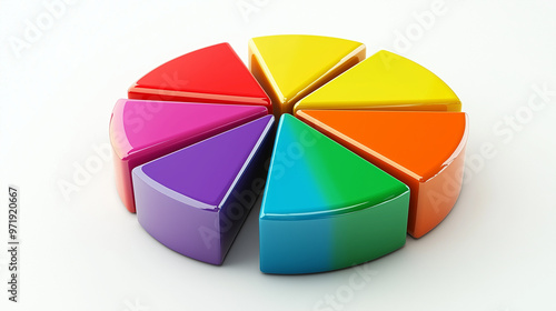A pie chart with colorful s...