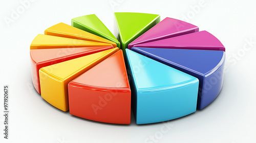 A pie chart with colorful s...
