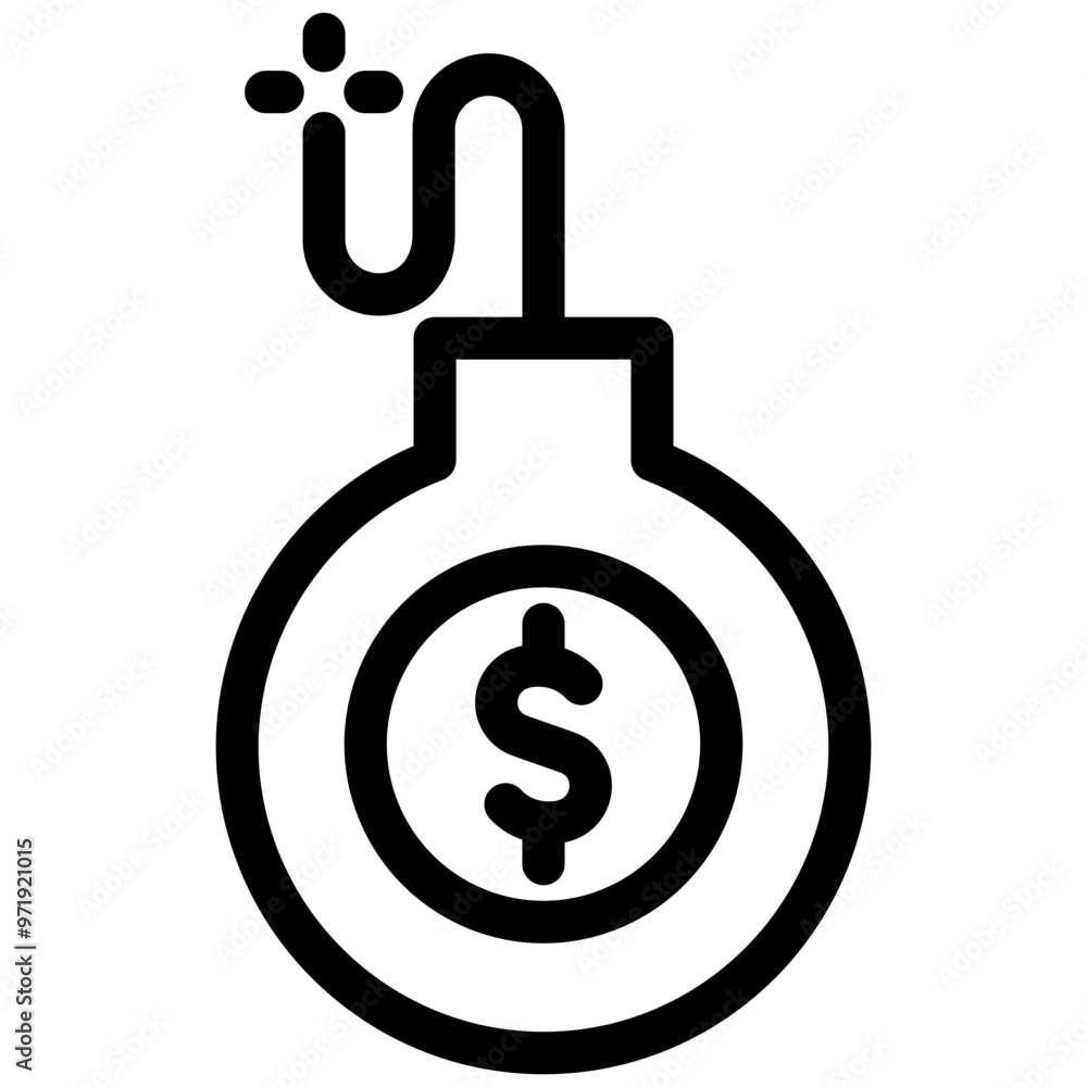 Debt icon vector symbol illustration Debt icon vector symbol illustration