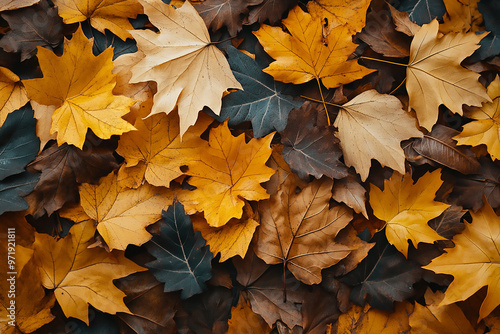 autumn leaves on the ground