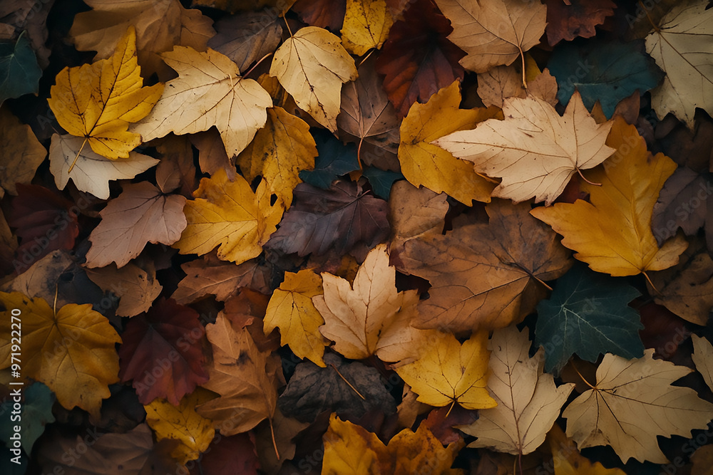 Obraz premium autumn leaves on the ground