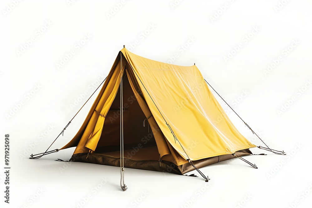 Tents at campsites on white background. Tents at campsites on white background.