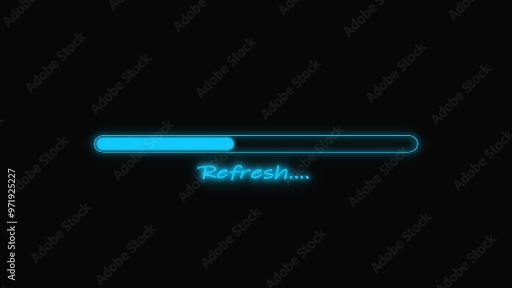 Loading Progress Bar Animation. Processing from 0 to 100 Transfer on Black Background. Loading Progress Bar Animation. Processing from 0 to 100 Transfer on Black Background.