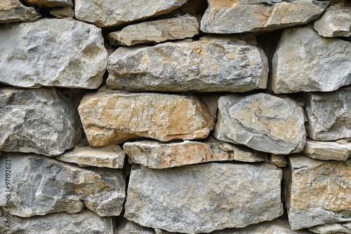 Close-up of a Stone Wall with Rough Texture