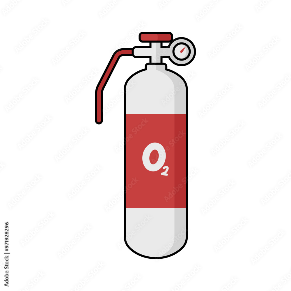 Oxygen cylinder or oxygen tube icon for apps or web Oxygen cylinder or oxygen tube icon for apps or web