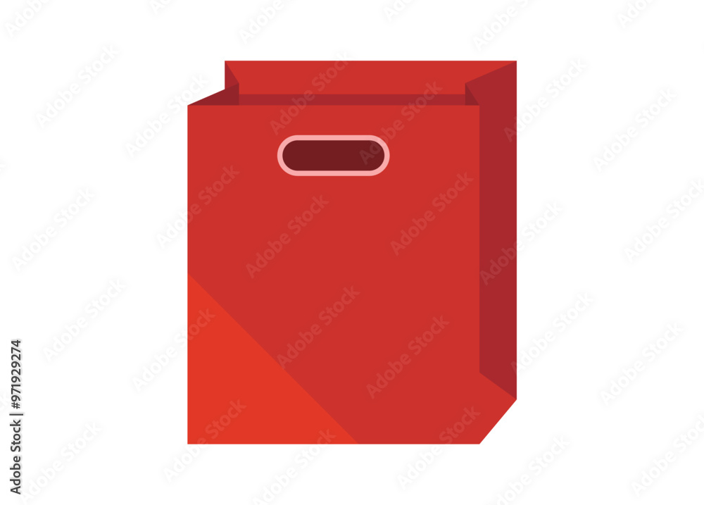 Shopping bag. Simple flat illustration. Shopping bag. Simple flat illustration.