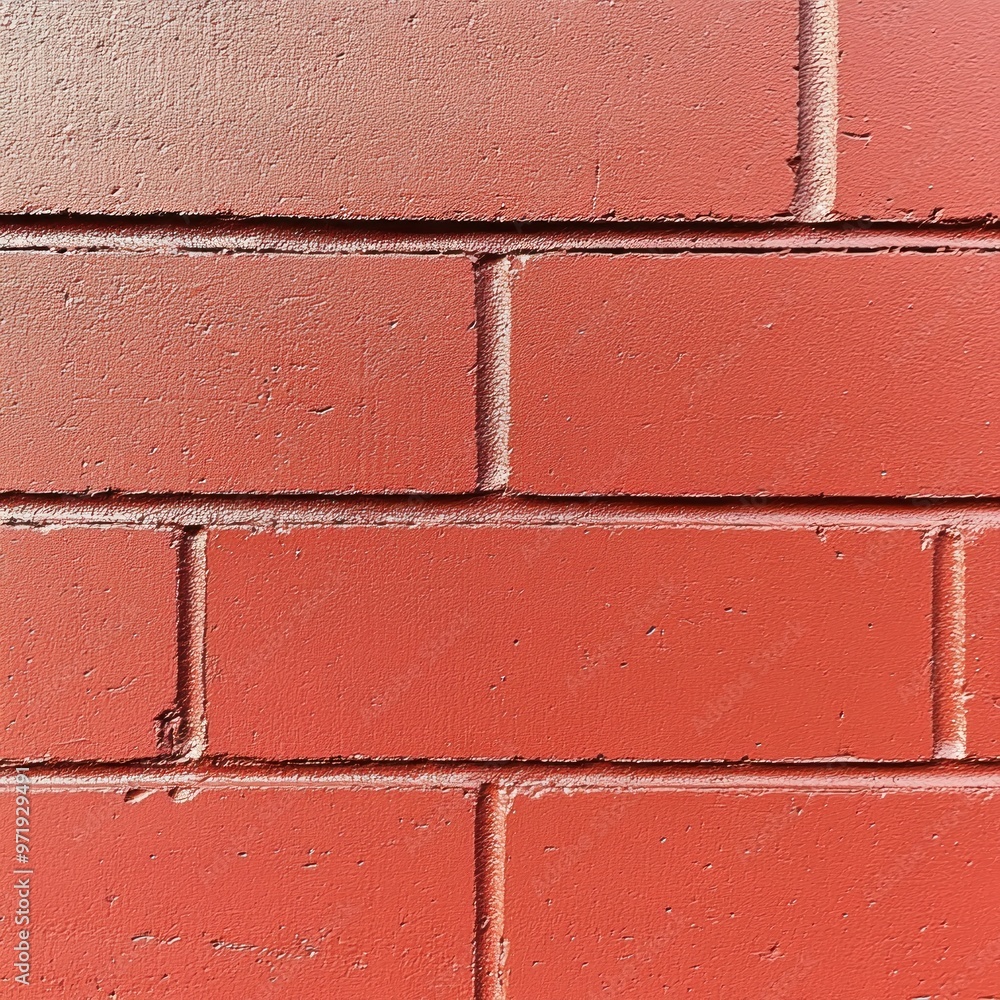 Red Brick Wall with Textured Surface Red Brick Wall with Textured Surface