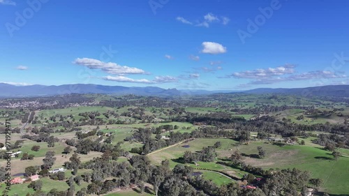 Aerial footage of Alexandra Victoria Australia and surrounds photo