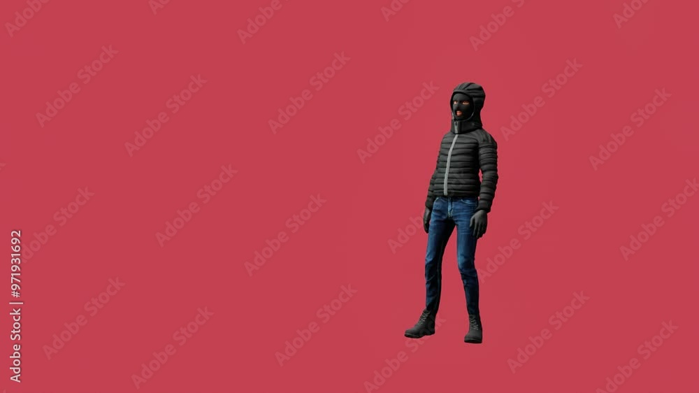 A 3D animated character portraying a thief cautiously looking around. The scene captures the tension and alertness of a burglar in action with a focus on secrecy and suspense. A 3D animated character portraying a thief cautiously looking around. The scene captures the tension and alertness of a burglar in action with a focus on secrecy and suspense.