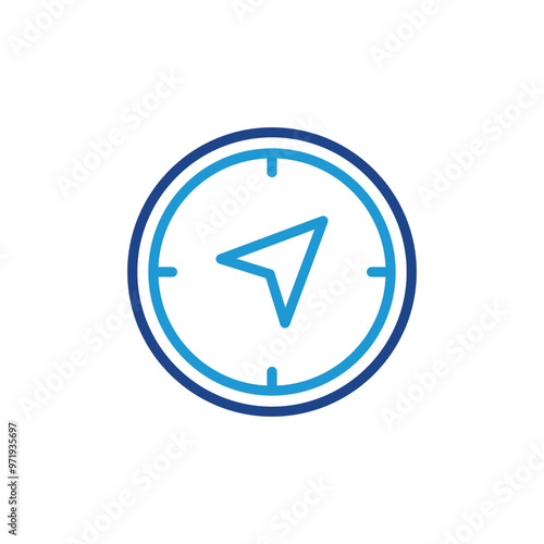 Compass icon, Compass sign vector