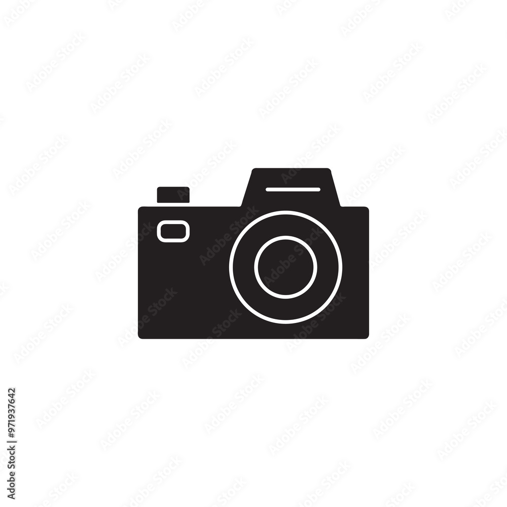 Camera flat icon. vector flat black trendy style illustration for web and app..eps Camera flat icon. vector flat black trendy style illustration for web and app..eps
