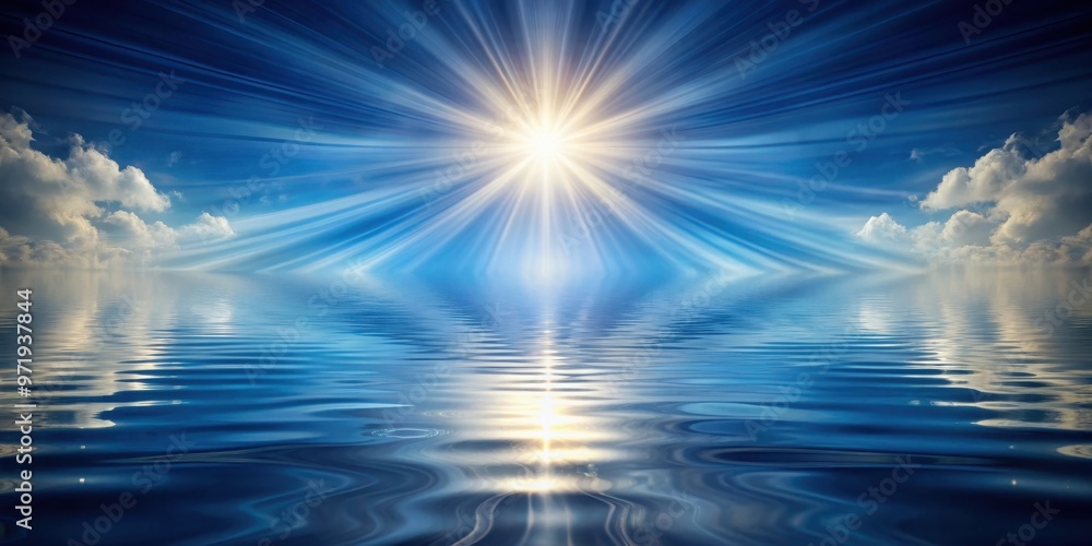 Fototapeta premium Symphony of light and shadow on water surface , symphony, light, shadow, liquid, canvas, brushstroke, dance, creation