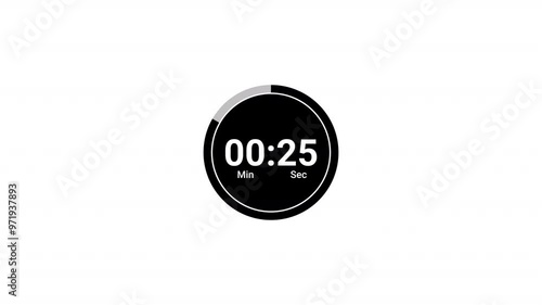 Wallpaper Mural  Circle countdown timer thirty seconds animation from 30 to 0 seconds on transparent background with alpha channel, 30 second countdown timer, Countdown video Torontodigital.ca