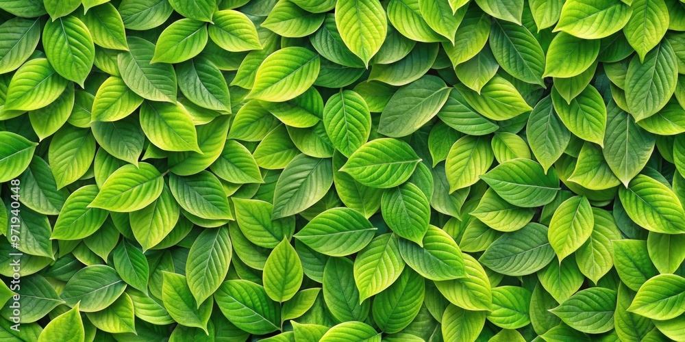 Fototapeta premium Abstract seamless textures with vibrant green leaves pattern, nature, foliage, botanical, organic, background, design