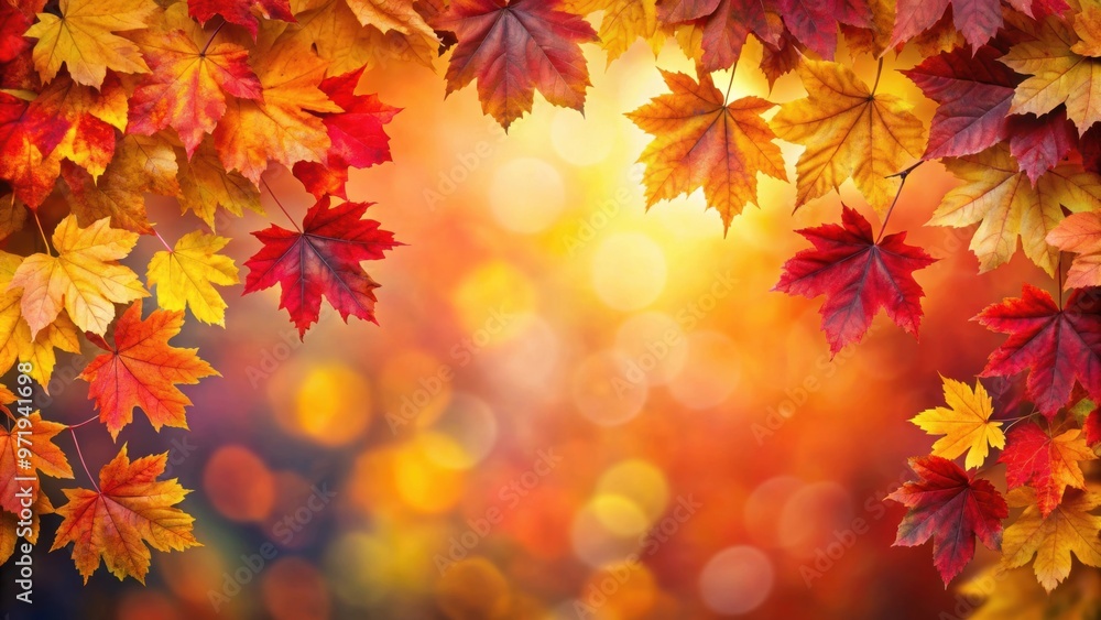 Vibrant autumn leaves in an array of red, yellow, and orange hues, fall, foliage, seasonal, colorful, vibrant, natural, autumn