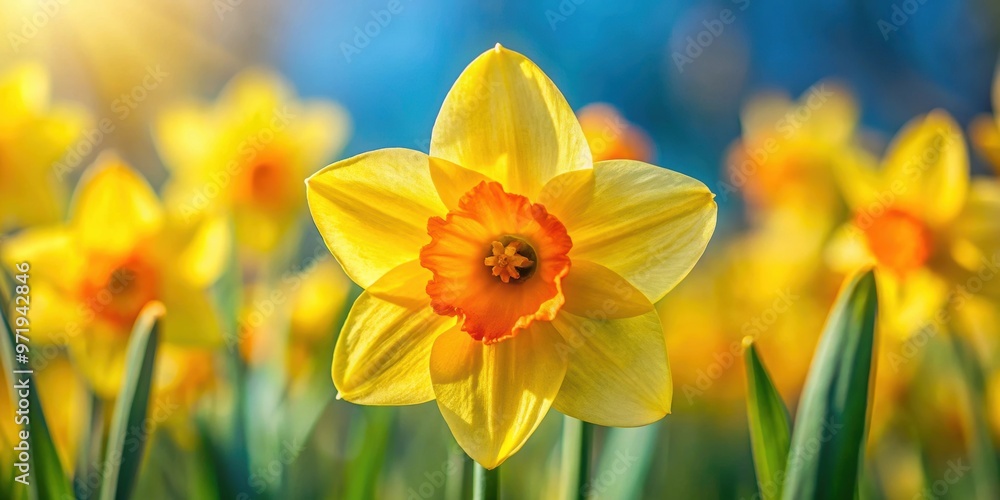 Close up of vibrant yellow narcissus flower , narcissus, yellow, close up, spring, bloom, floral, petals, beauty, macro Close up of vibrant yellow narcissus flower , narcissus, yellow, close up, spring, bloom, floral, petals, beauty, macro