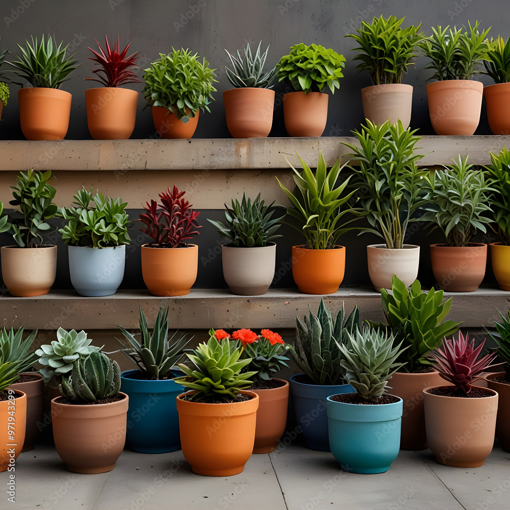 Fototapeta premium A collection of potted plants