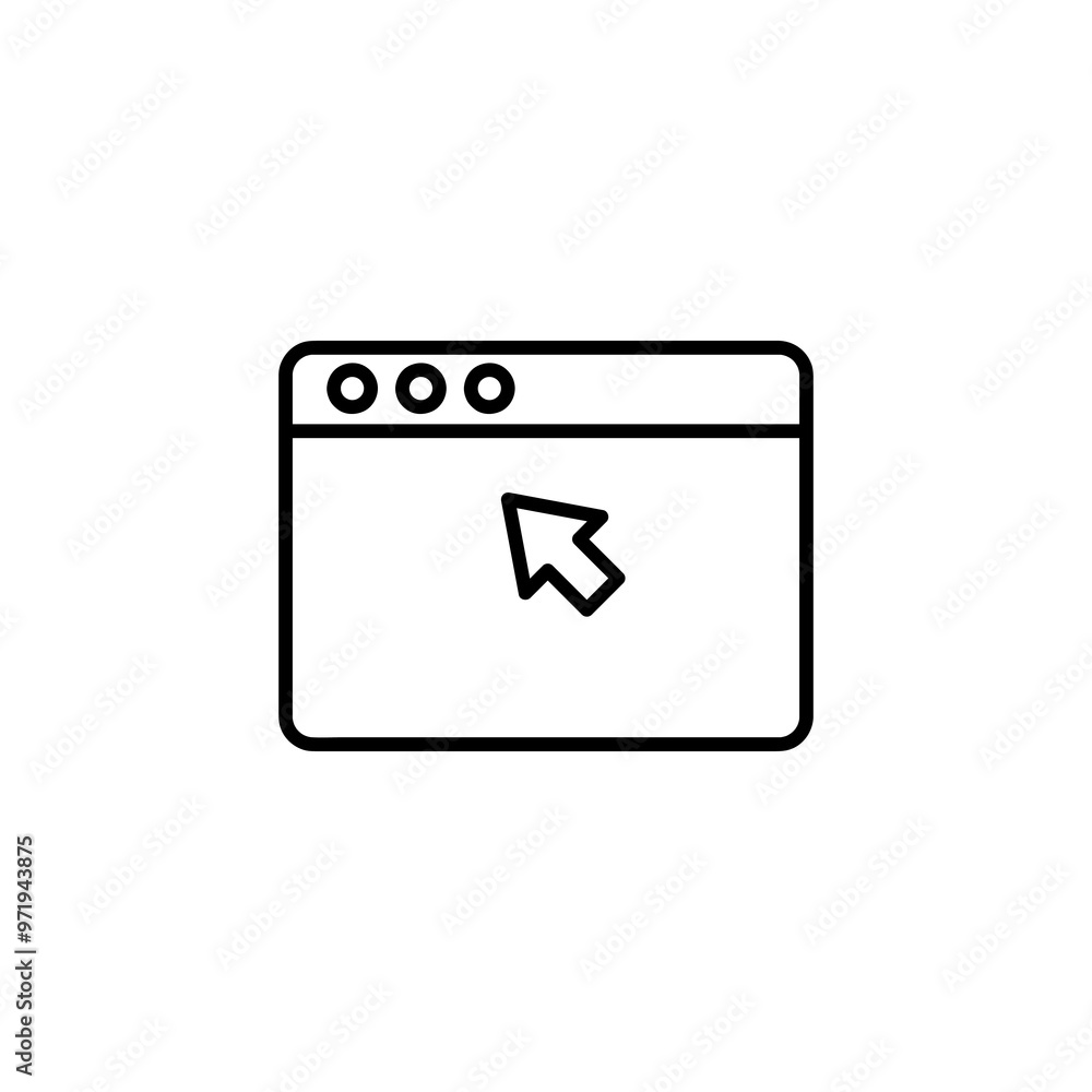 Webpage line icon. Web sing flat black trendy style illustration for web and app..eps Webpage line icon. Web sing flat black trendy style illustration for web and app..eps