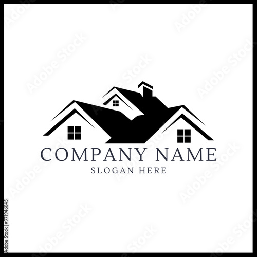 simple logo with a housing theme