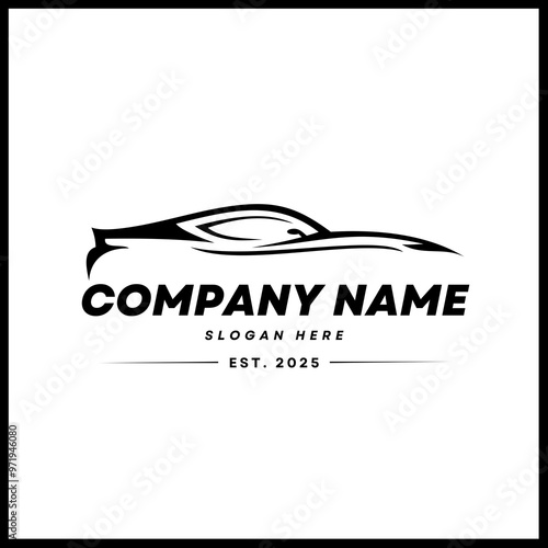 simple logo with a car theme photo