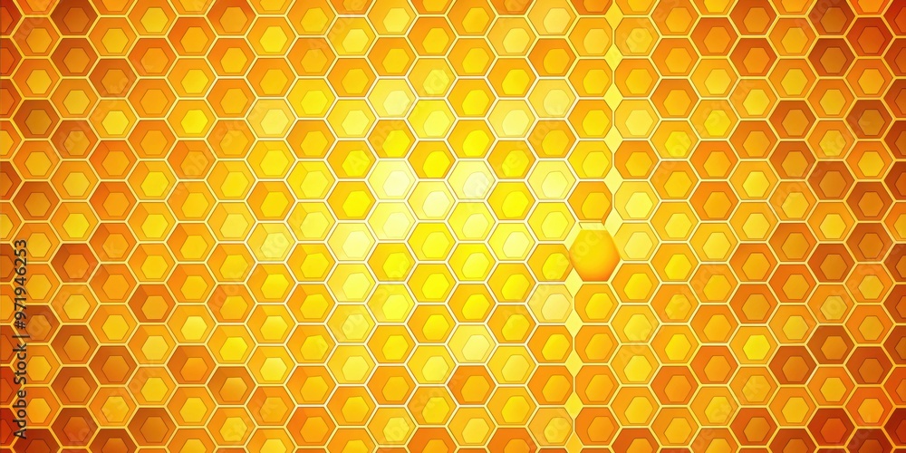 Pattern background of hexagonal honeycomb cells in shades of yellow and orange, honey, comb, background, hexagonal, cells Pattern background of hexagonal honeycomb cells in shades of yellow and orange, honey, comb, background, hexagonal, cells