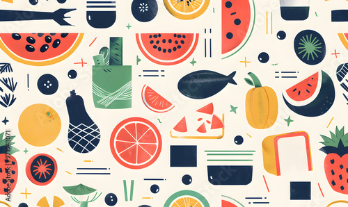 fruits and vegetable herbal concept  for background or 2d illustrator cartoon.