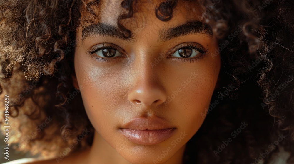 woman with curly hair generative ai woman with curly hair generative ai