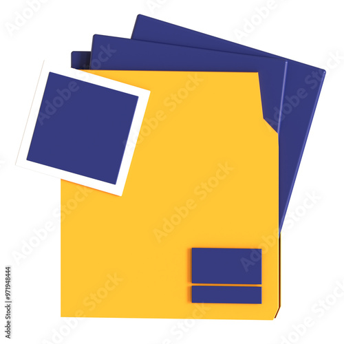 crime case files 3D icon illustration