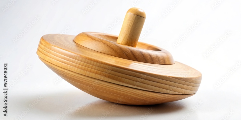 Wooden pirinola toy with a rubber bottom, wood, pirinola, toy, game, traditional, Mexican, wood, handcrafted, spinning Wooden pirinola toy with a rubber bottom, wood, pirinola, toy, game, traditional, Mexican, wood, handcrafted, spinning