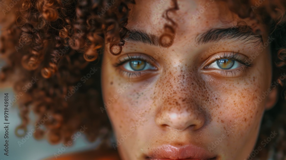 woman with curly hair generative ai woman with curly hair generative ai