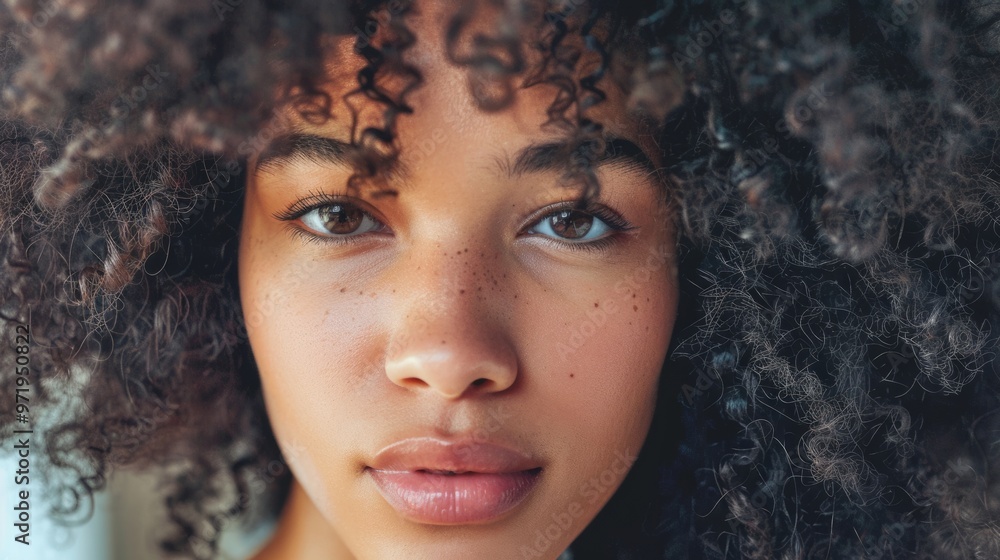 woman with curly hair generative ai woman with curly hair generative ai